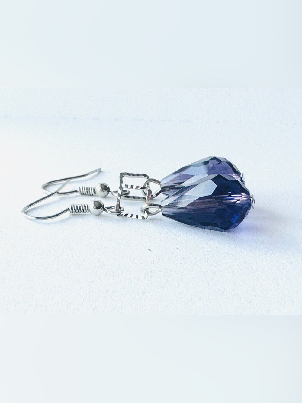 Elegant Purple Crystal Briolette Earrings - Women Jewelry